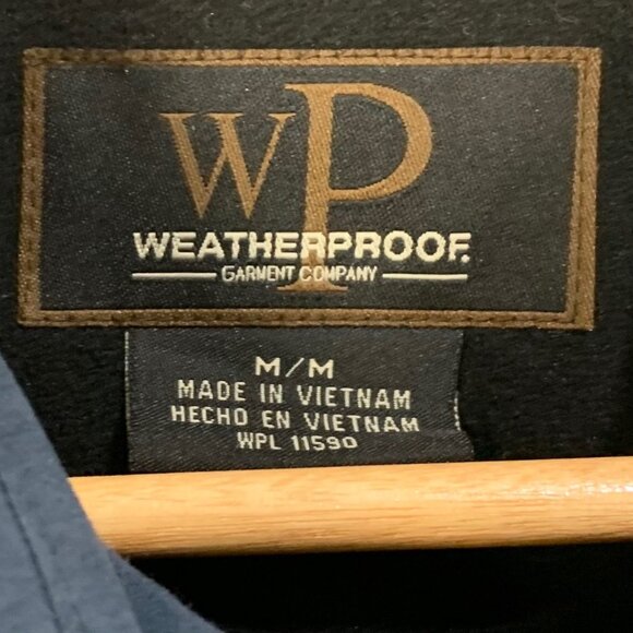 Mens Faux Suede Shacket Overshirt SZ M Transition Mid-Layer Fleece Lined Indigo - Picture 12 of 15